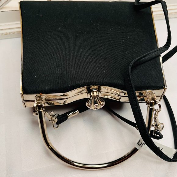 Vintage Black Evening Purse – Late 1980s – Handmade in Canada – Art Deco Inspire - Picture 4 of 4